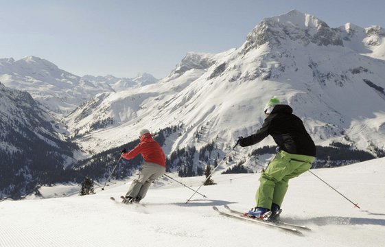 Skifahrer in Lech-Zürs